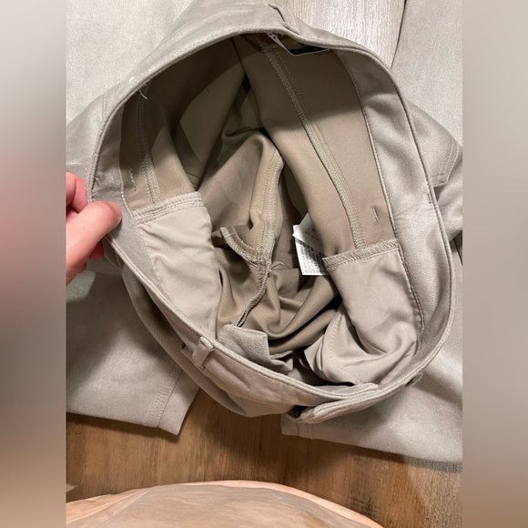 Grey slim faux suede slit high rise flare pants - Picture 7 of 12